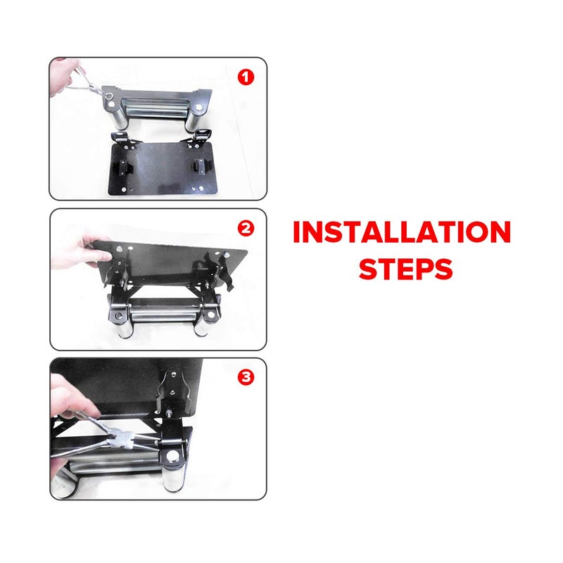 NORTHYUN Flip Up License Plate Mount Winch Roller Fairlead Mounting Bracket 8 3/4 Inch Holder Black Stainless Steel - Image 5